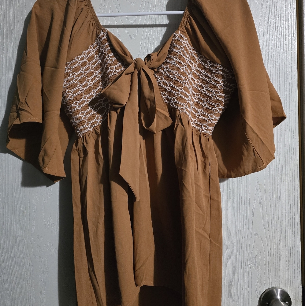Elegant Brown Women's Top